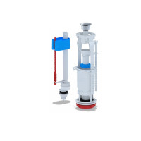 ZERIX АК-01-A Комплект арматур: спускна 1-реж. + наповнювальна з нижнім підведенням